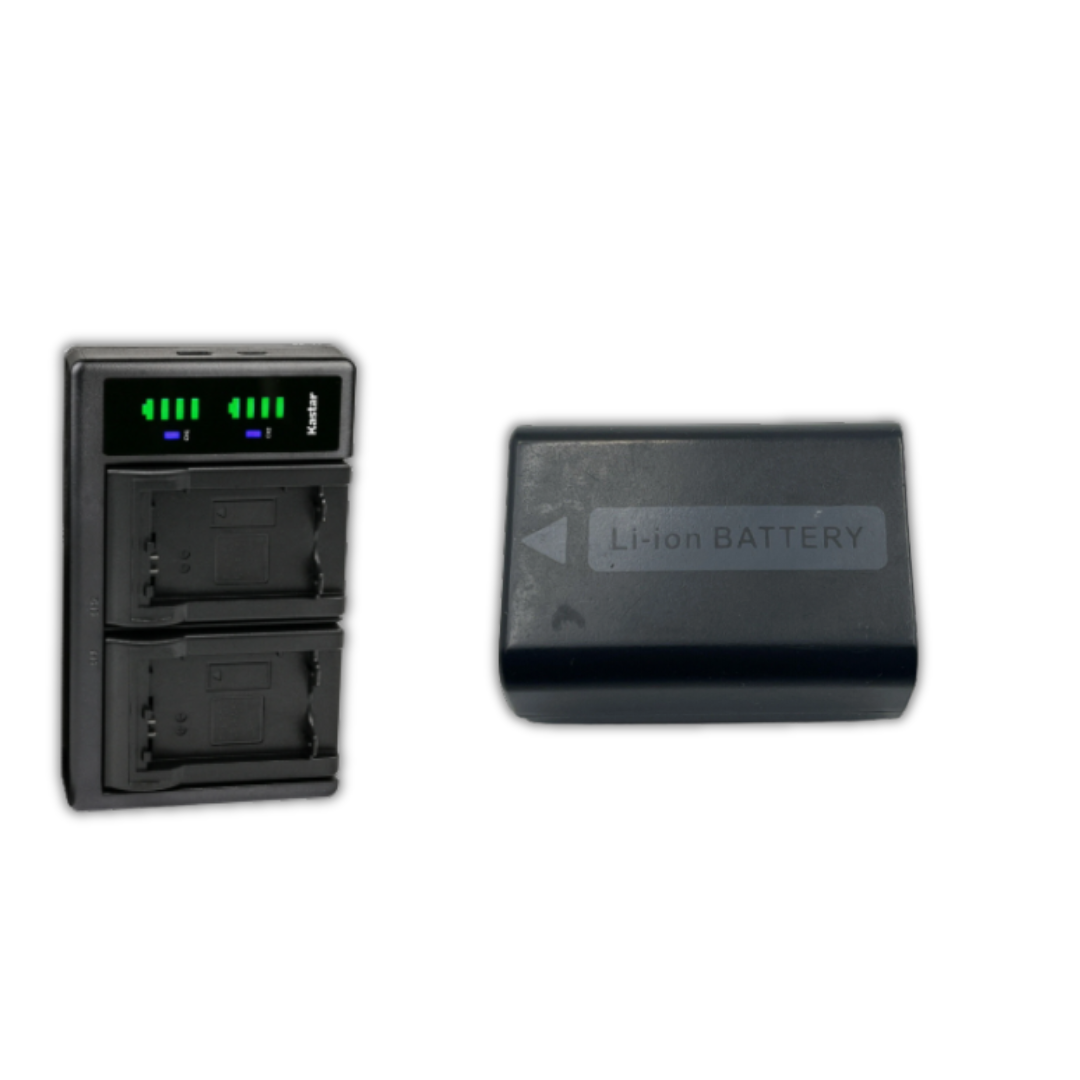 Battery LCD Dual Charger Sony NP-FW50 & Sony ZV-E10 Mirrorless Camera