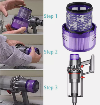 Dyson V11 SV16 Filters Replacement Parts For Outsize Vacuum (2 Pack)