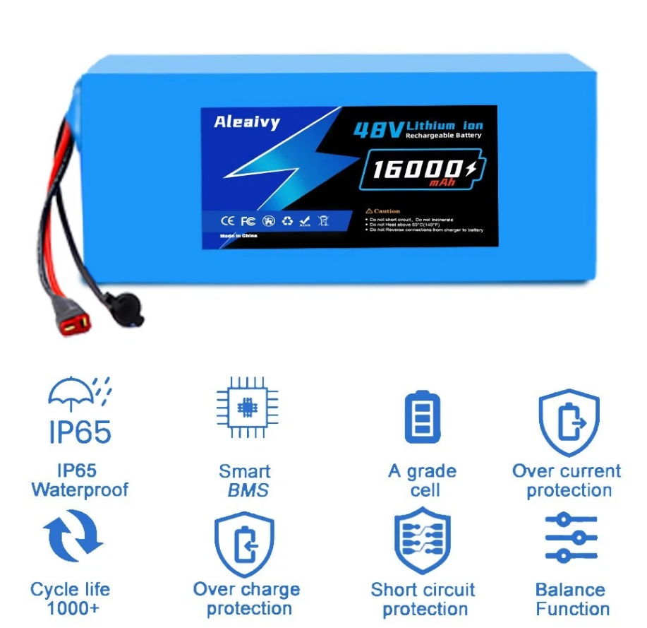Ebike & Scooter Battery 48v 16ah