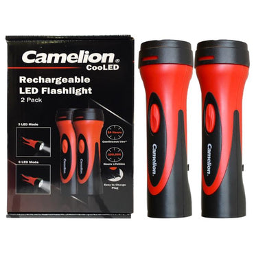 2 Pack Emergency Ready Flashlight - Rechargeable