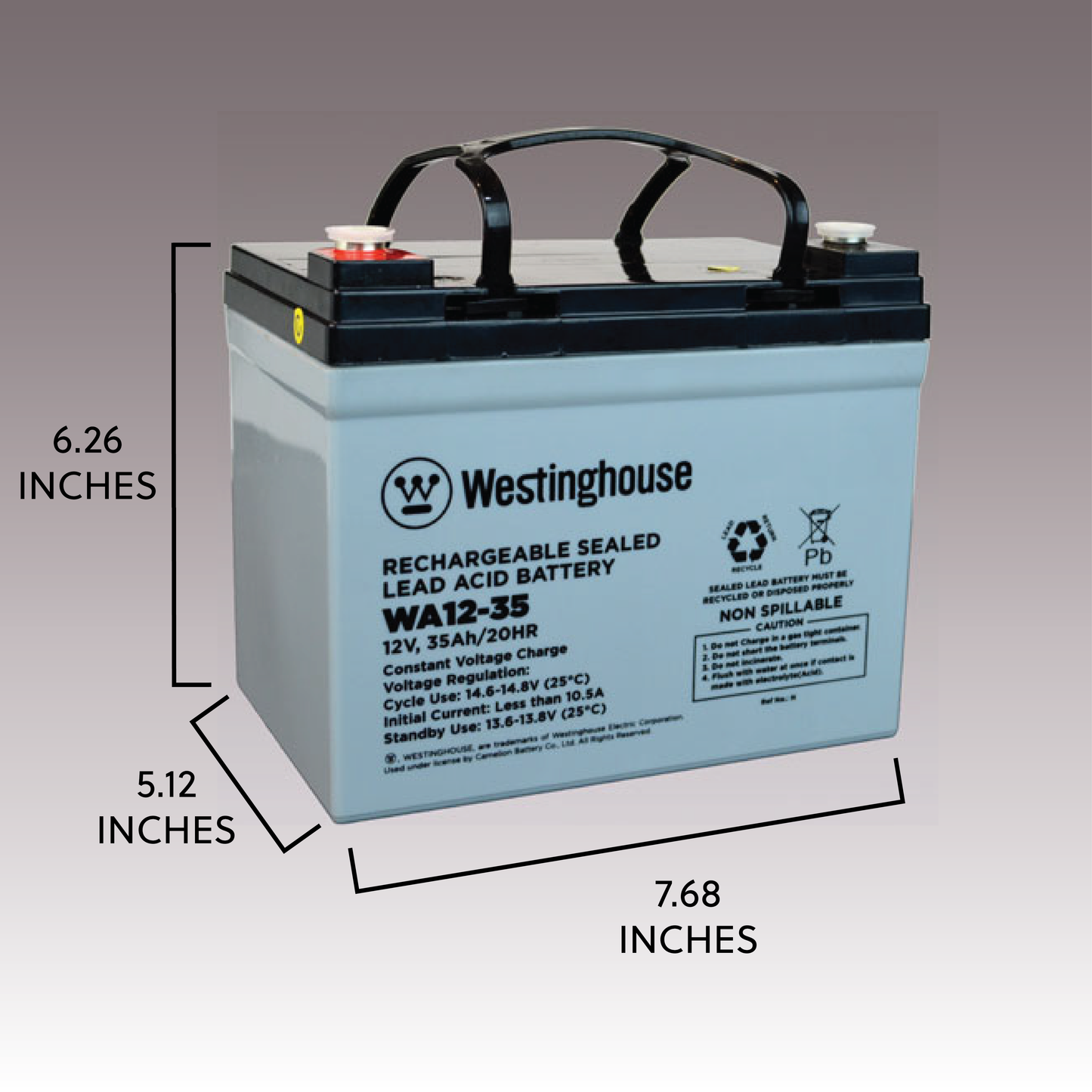 12V 35Ah F7 Terminal Sealed Lead Acid Rechargeable Battery