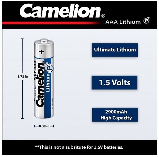 Lithium AA Battery 4-Pack - Battery World