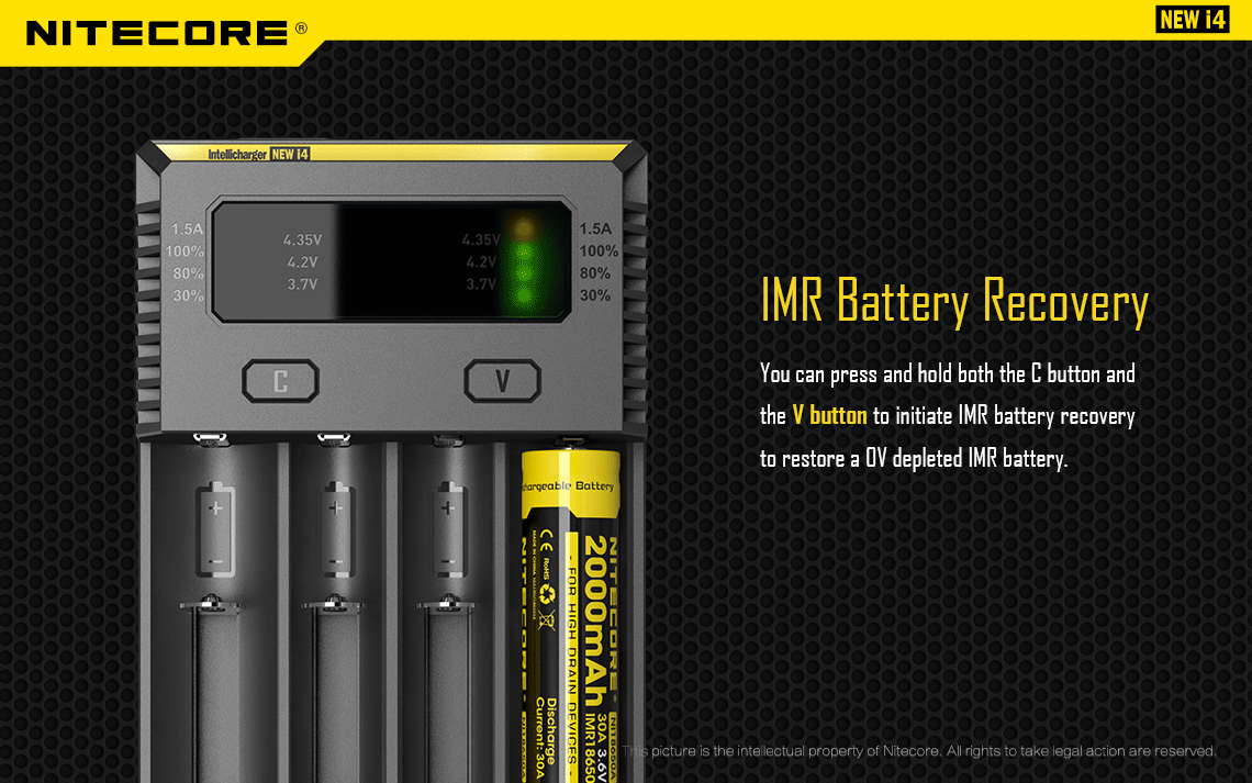 Nitecore I4 Charger Universal Battery Charger for 18650 18500 26650 AA, AAA Plus - Battery World