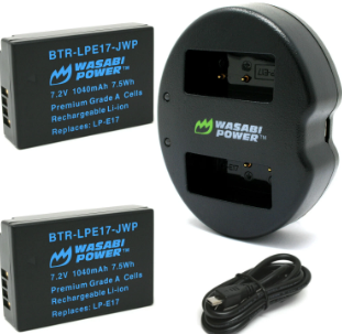 Canon LP-E17 Replacement Battery for EOS 77D M3 M5 800D (2 Pack)