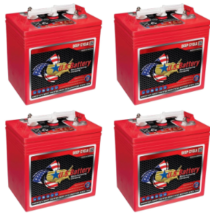 4 PC US BATTERY GC2 US2200XC2 6V 232A Deep Cycle Flooded Acid Battery