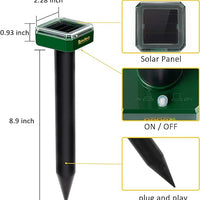 Redeo 4 Pack Mole Repellent Solar Sonic Groundhog Repeller Gopher Deterrent Vole