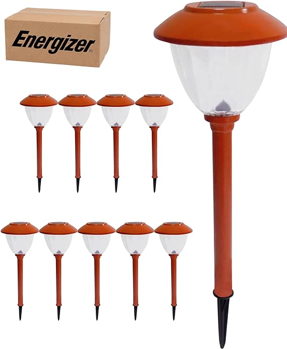 Energizer 10 Pack Solar Pathway LED Lights Outdoor-15 Lumen