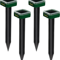 Redeo 4 Pack Mole Repellent Solar Sonic Groundhog Repeller Gopher Deterrent Vole