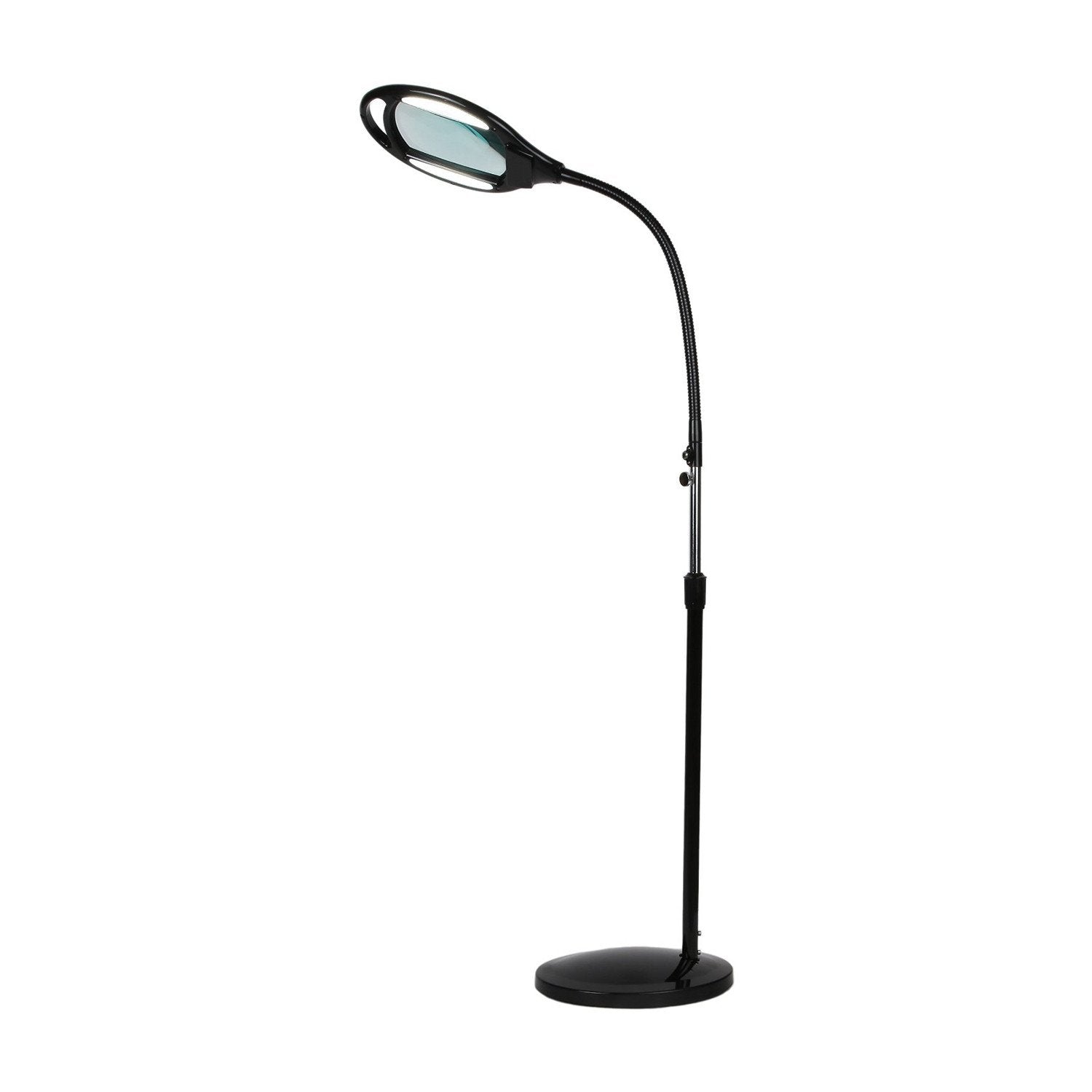 LightView Pro 8X10 - Full Page Magnifying Floor Lamp - Hands Free Magnifier with Bright LED Light for Reading - Flexible Gooseneck Holds Position