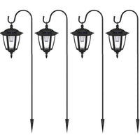 Hanging Solar Lights Dual Use Shepherd Hook Lights Outdoor Solar Coach Lights, 4 Pack