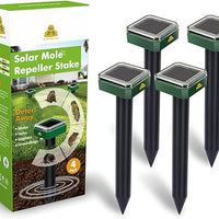 Redeo 4 Pack Mole Repellent Solar Sonic Groundhog Repeller Gopher Deterrent Vole