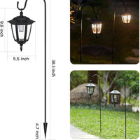 Hanging Solar Lights Dual Use Shepherd Hook Lights Outdoor Solar Coach Lights, 4 Pack