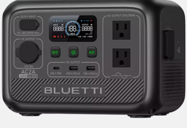 BLUETTI AC2A Portable Solar Power Station – 300W/204Wh Generator for Camping & Travel