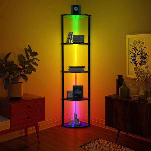 Light Up Corner Shelf Bookshelf