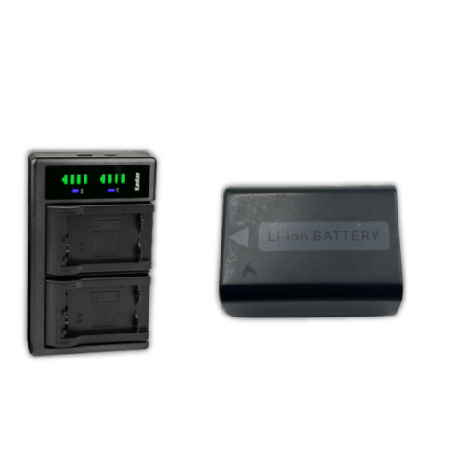 Battery LCD Dual Charger Sony NP-FW50 & Sony ZV-E10 Mirrorless Camera