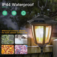 Hanging Solar Lights Dual Use Shepherd Hook Lights Outdoor Solar Coach Lights, 4 Pack