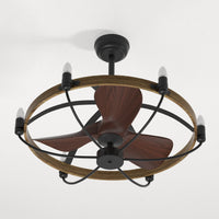 Farmhouse Caged Ceiliing Fan light Fixture