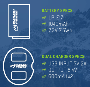 Canon LP-E17 cameras stats