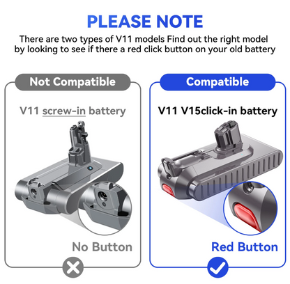 Dyson Replacement Battery V11 V15 SV15 SV16 SV22 SV29 970425-01 Dyson Replacement Battery V11 V15 SV15 SV16 SV22 SV29 970425-01