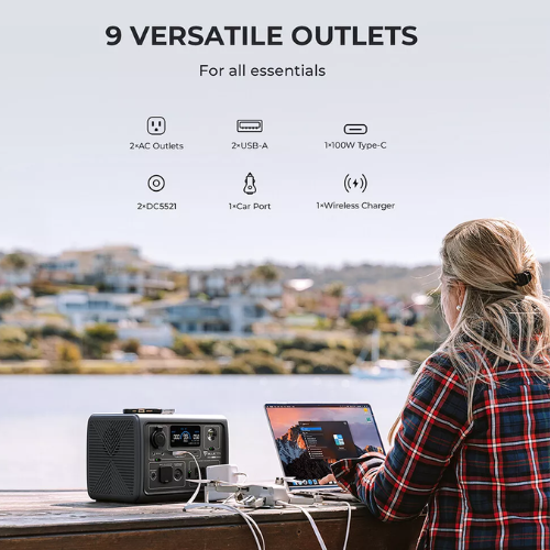 Portable Power Station LiFePO4 Battery for Camping, RV BLUETTI EB3A 600W 268Wh