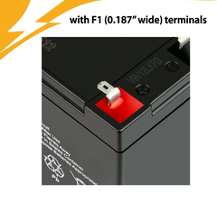 F1 terminal SLA f1 12v 7ah Battery v dim