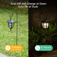 Hanging Solar Lights Dual Use Shepherd Hook Lights Outdoor Solar Coach Lights, 4 Pack