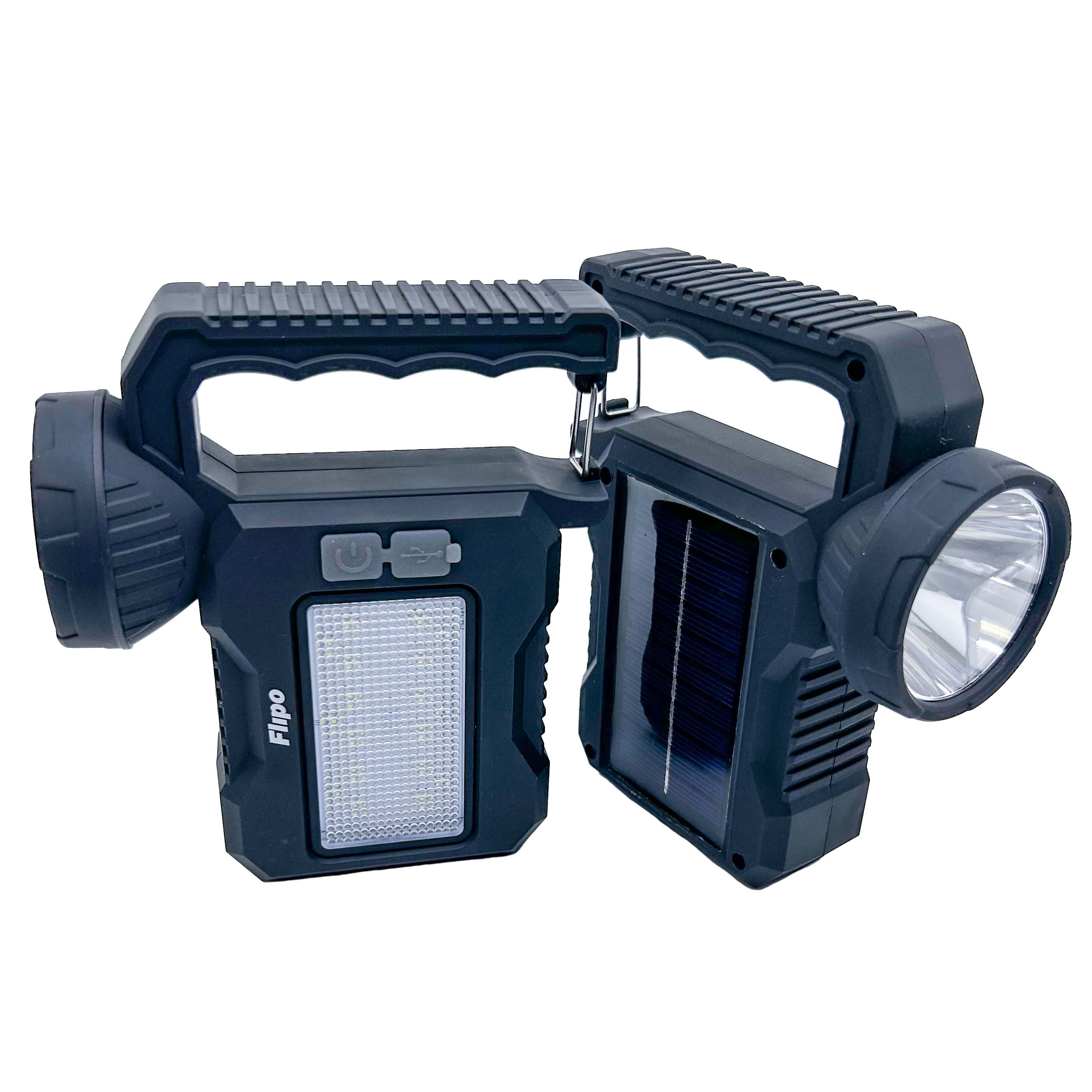 Flipo Solar Rechargeable Dual Flashlight & Work Light