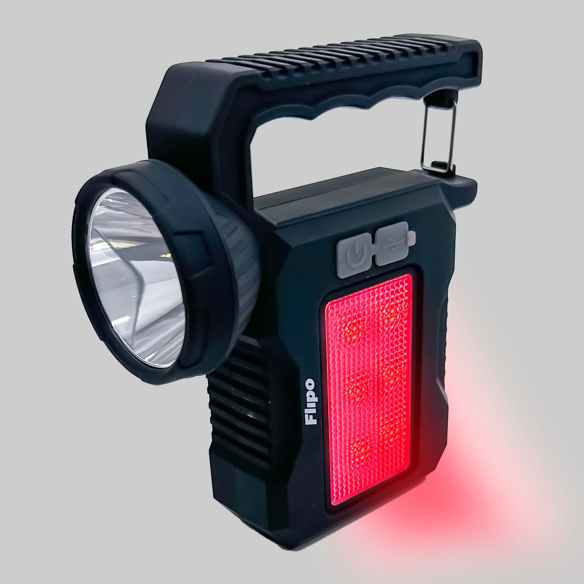 Flipo Solar Rechargeable Dual Flashlight & Work Light