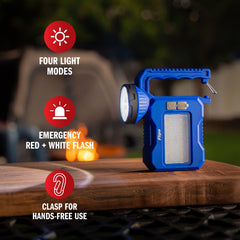 Flipo Solar Rechargeable Dual Flashlight & Work Light