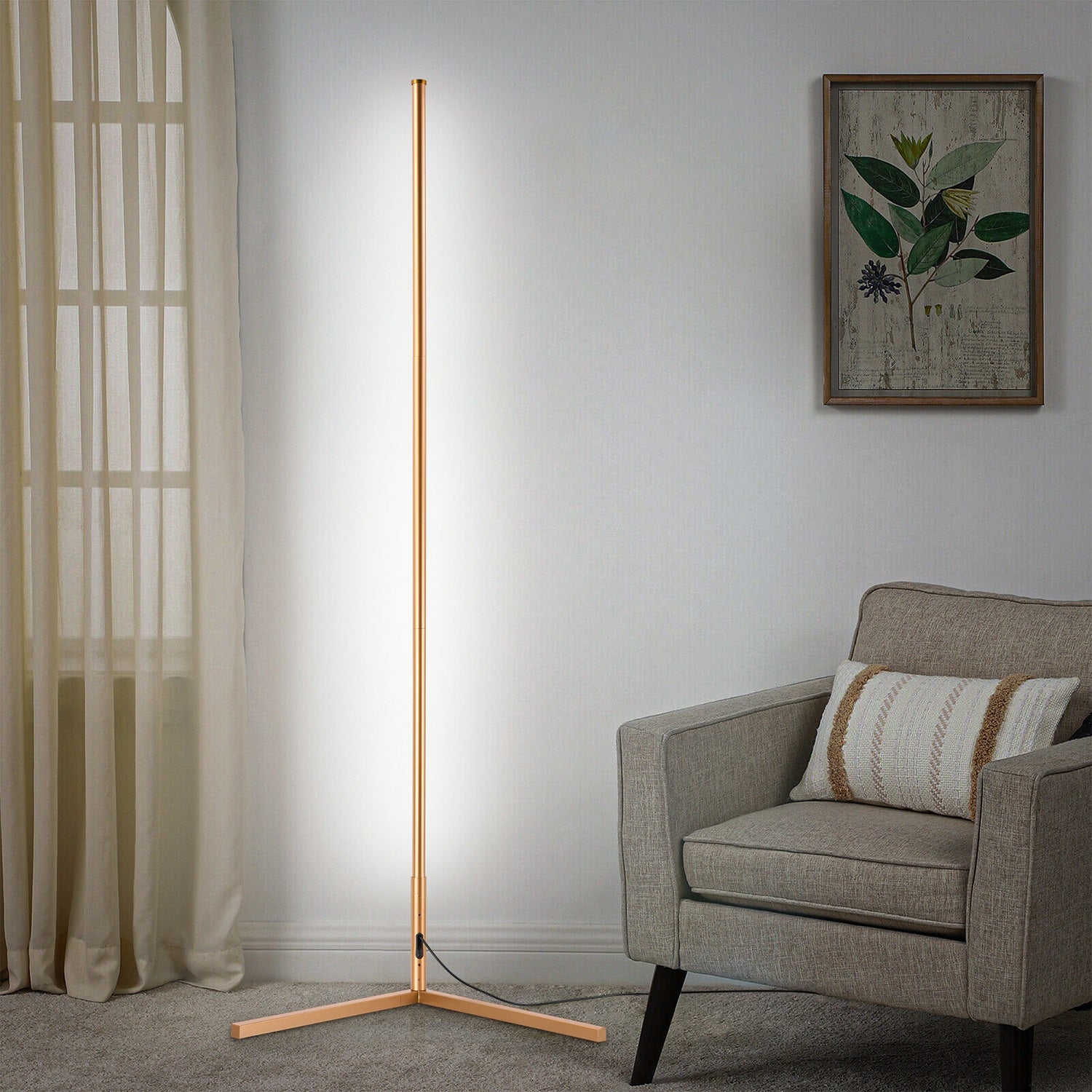 RGBCW Corner Floor Lamp - Golden