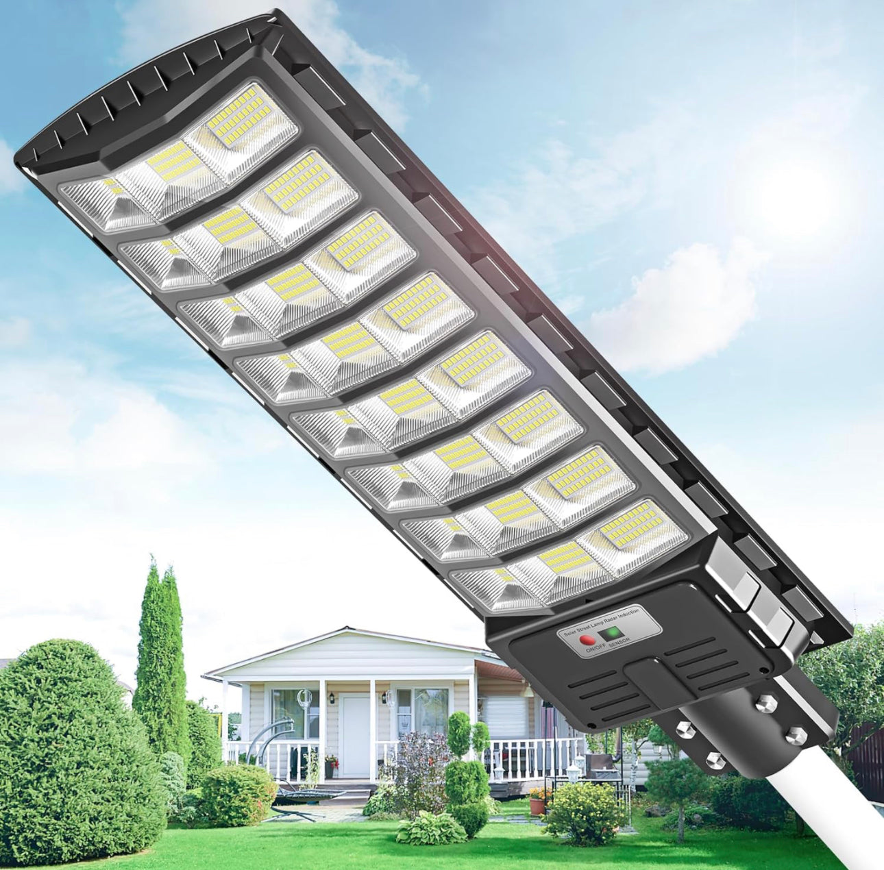 Solar Street Light Parking Lot Lights Solar Waterproof, Dusk to Dawn