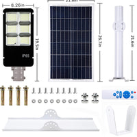 800 Watt Solar Street Lights, with Remote Control 105000LM LED Solar Outdoor Commercial Light IP67 Waterproof Dusk to Dawn Solar Light 6500K Super Bright Solar Flood Light