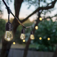 48 Ft Waterproof LED Outdoor String Lights - Hanging, Dimmable 2W Vintage Edison Bulbs