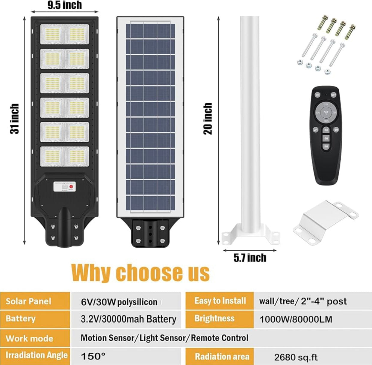 Solar Street Light Motion Sensor Waterproof Solar Security Flood Lights