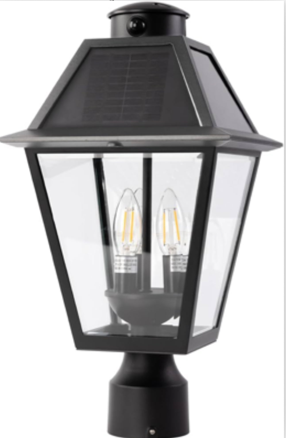 SmartYard LED Post Solar Light Outdoor,Dusk to Dawn Vintage Street Lights, 300LM, 2700K,Cast Aluminum