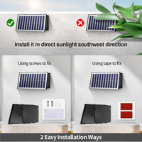 2 Pack Solar Wall Lights Outdoor Waterproof Led Up and Down Wall Lights,Solar Outdoor Lights Wall Sconce Exterior Lighting