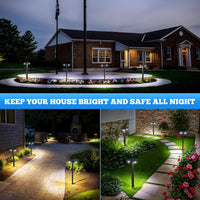 SmartYard Solar Pathway Lights, 6 Pack Solar Lights Outdoor Waterproof IP65, Modern Solar Path Lights, Outside Lights Solar Powered Landscape Lighting