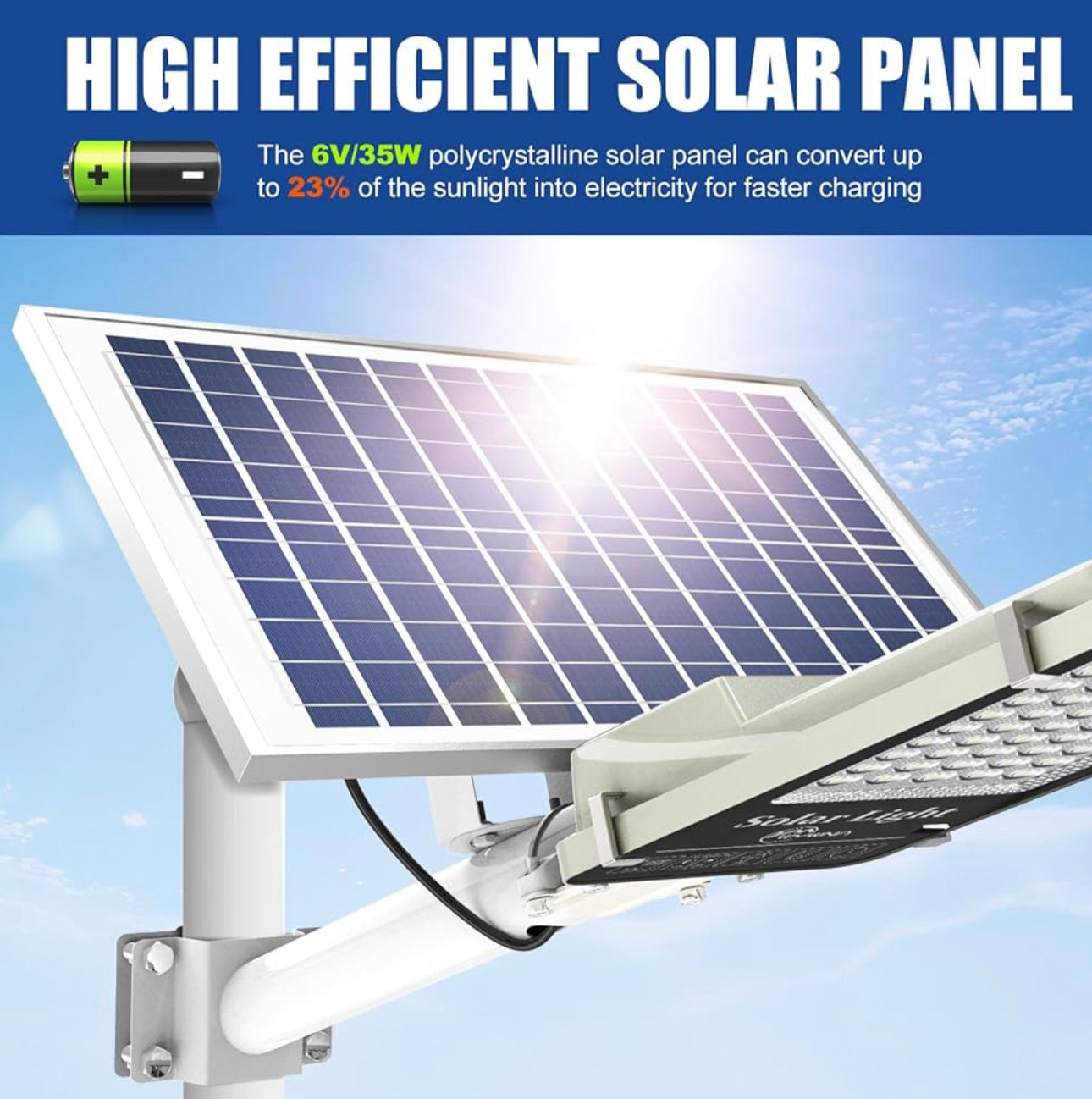 Commercial Solar Street Lights Outdoor Waterproof Dusk to Dawn