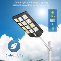 1800W LED Street Light Outdoor - 3 Color Temperature Change Solar Lights , Dusk to Dawn, Motion Sensor With Remote