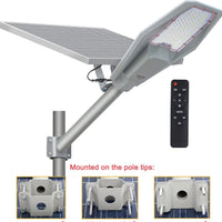 4000W Die cast Aluminum commercial Outdoor Solar Street Lamp, Remote Control 48000mAH Li-Fe Battery