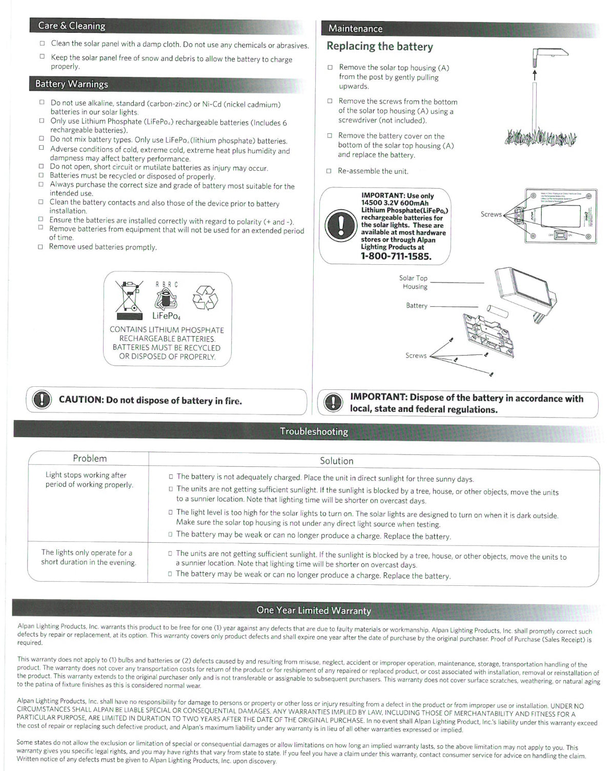 Energizer Solar LED Pathway Lights 30 Lumen, 6-Pack