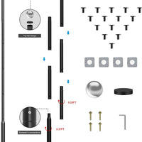 Tall Street Light Pole, Street Lamp Post for Outdoor Lights, Solar Street Light Pole