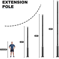 Tall Street Light Pole, Street Lamp Post for Outdoor Lights, Solar Street Light Pole