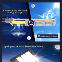 600W Commercial Solar Street Light , 60000LM Parking Lot Light Commercial Dusk to Dawn With Remote