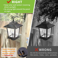 2 Pack Solar Aluminum Wall Lanterns with Replaceable Bulb,Outdoor Hanging Solar Lights with 4 Solar Panels,Anti-Rust