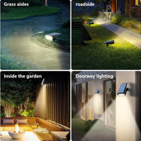 SmartYard Solar Spot Lights 53 LEDs Spotlights 2-in-1 Solar Landscape Lights, 2 Modes Solar Powered Wall Lights Auto On/Off 4 Pack(Cool White)