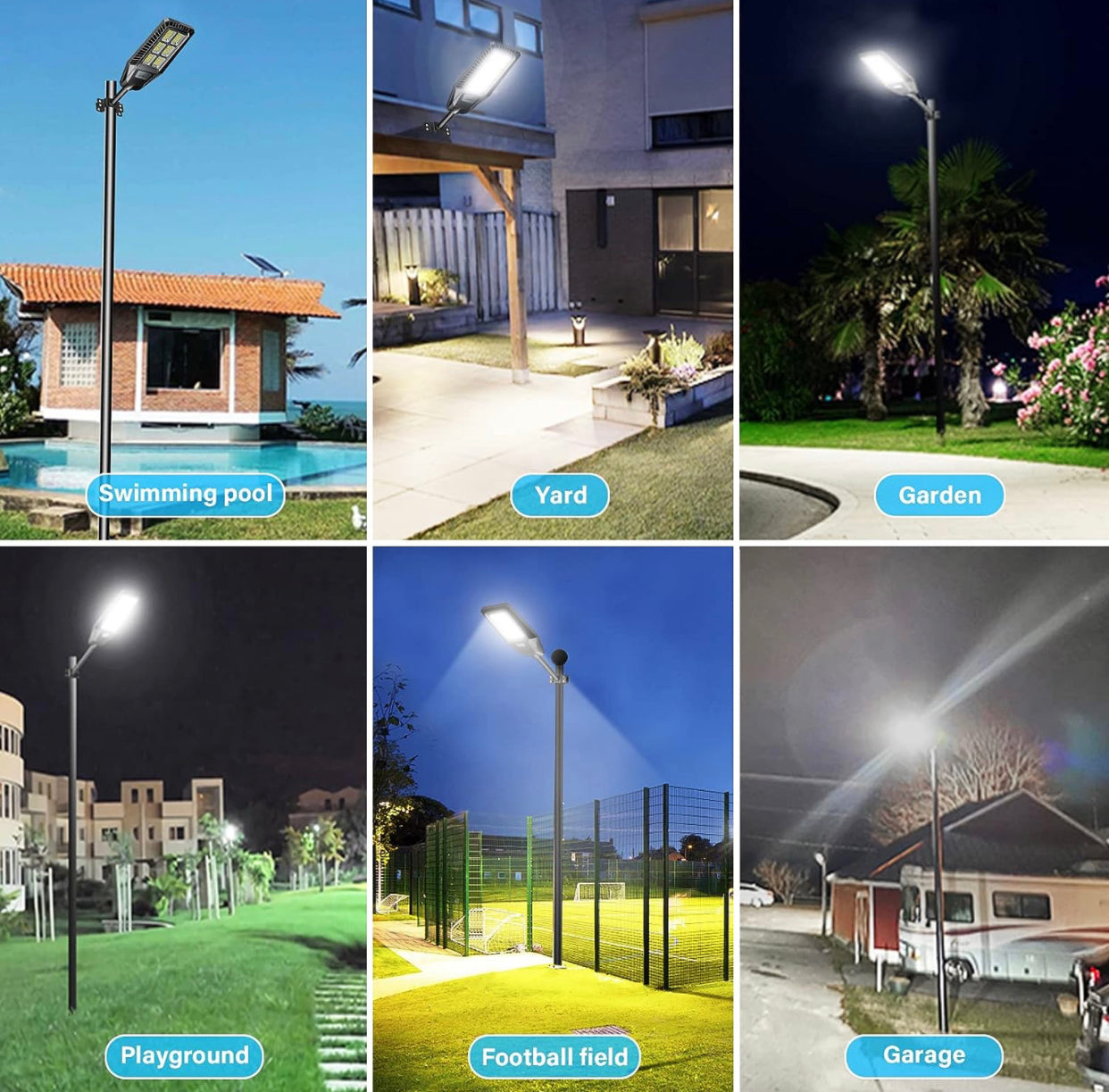 300W Solar Street Light 30000LM LED Outdoor Waterproof Dusk to Dawn for Yard Lighting IP66 6000K with Bracket and Remote Control