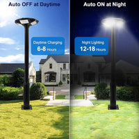 Commercial Solar Flag Pole Outdoor Lamp Post Light with 98 inch Pole IP67 Waterproof Solar Post Light With Remote