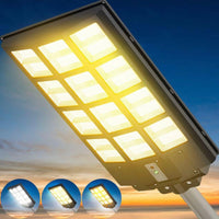 1800W LED Street Light Outdoor - 3 Color Temperature Change Solar Lights , Dusk to Dawn, Motion Sensor With Remote