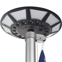 Commercial Solar Flag Pole Light Outdoor Dusk to Dawn, 266 led Light, 4200lm Super Bright